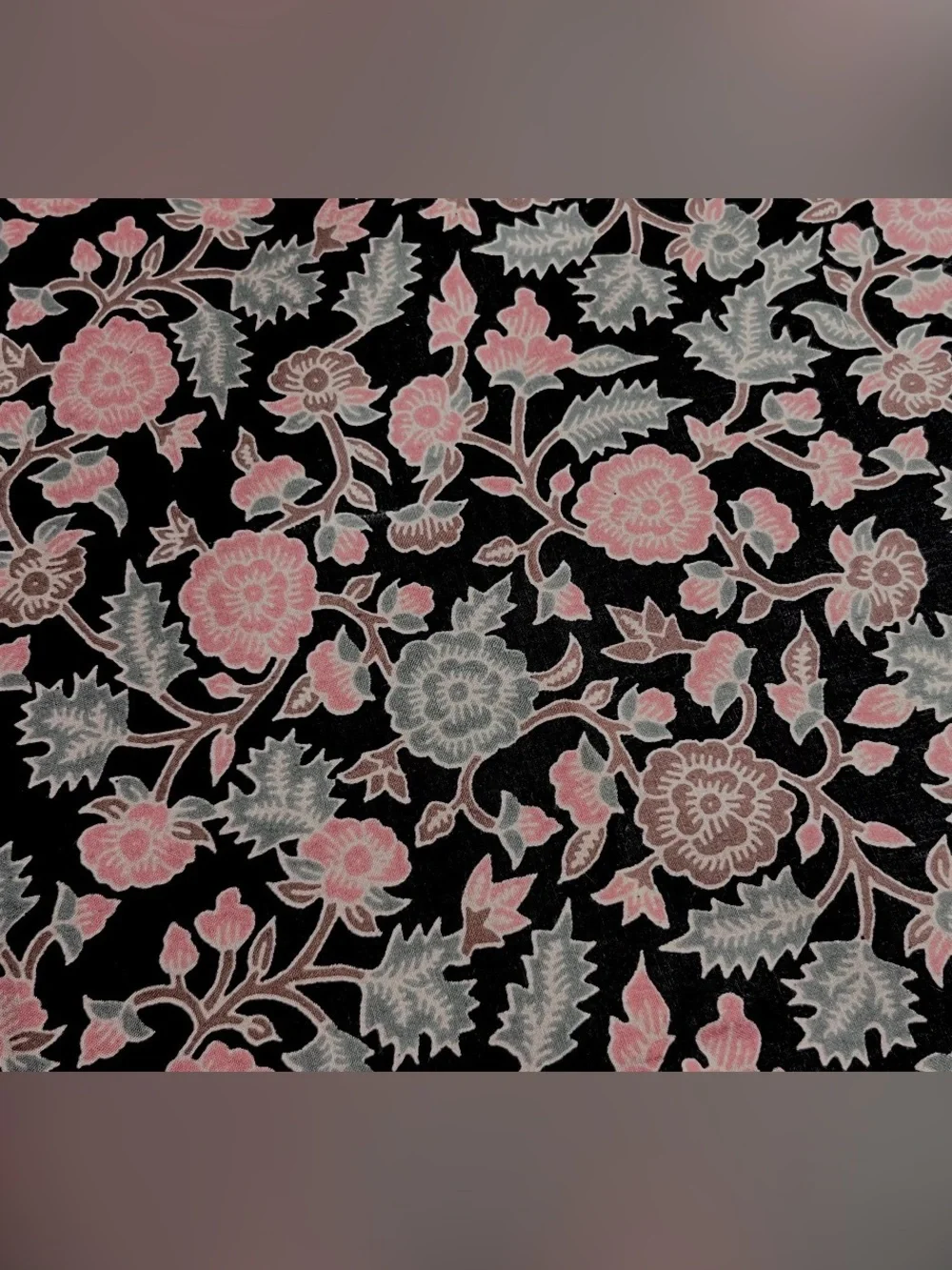 Handmade in France — Indian Printed Cotton Floral Wide Headband - Like New